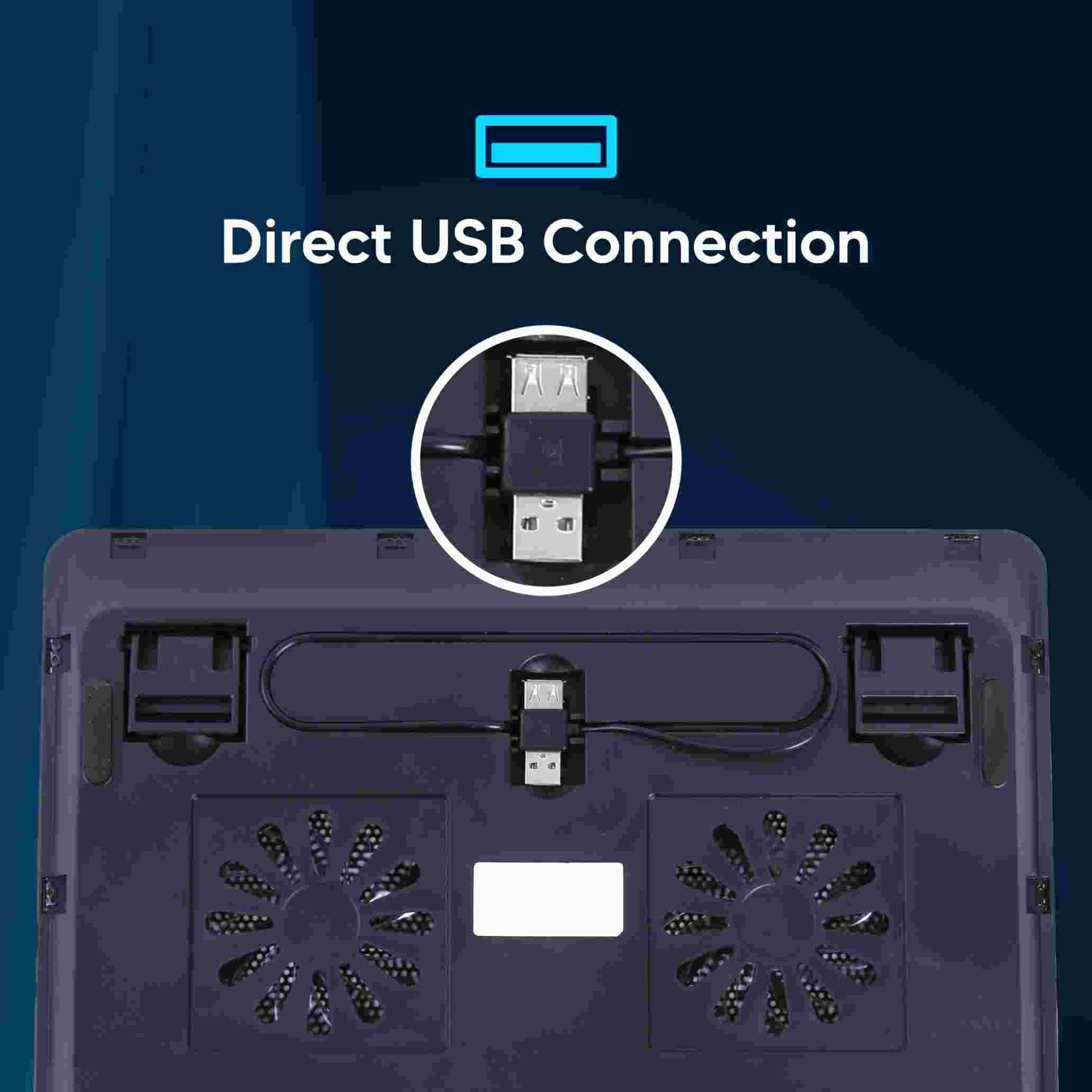 Flow15 Laptop Cooling Pad with Dual 70mm Fans